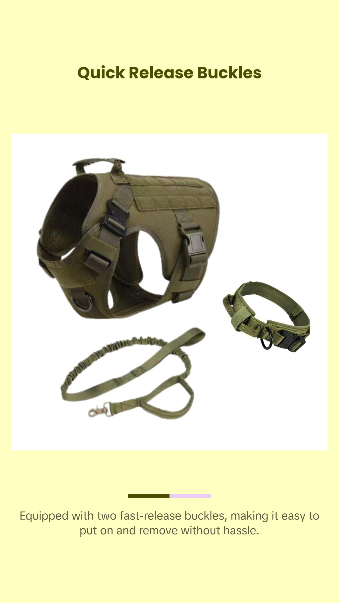 Tactical Dog Gear Set - Military-Grade Harness, Collar & Leash