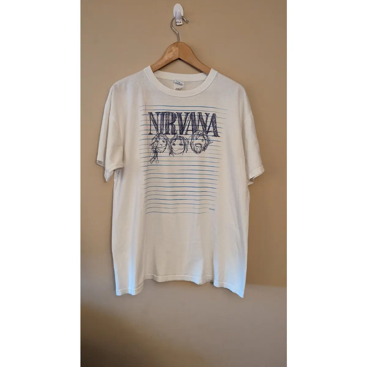 Nirvana Vtg 1997 Notebook Paper Doodle Graphic On A 2000s Anvil Shirt, Rock Band T-Shirt, Unisex Shirt, Music Shirt