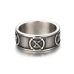 GTHIC Witchers Elements Signs Stainless Steel Ring for Men Women Mother's Day Gift Durability