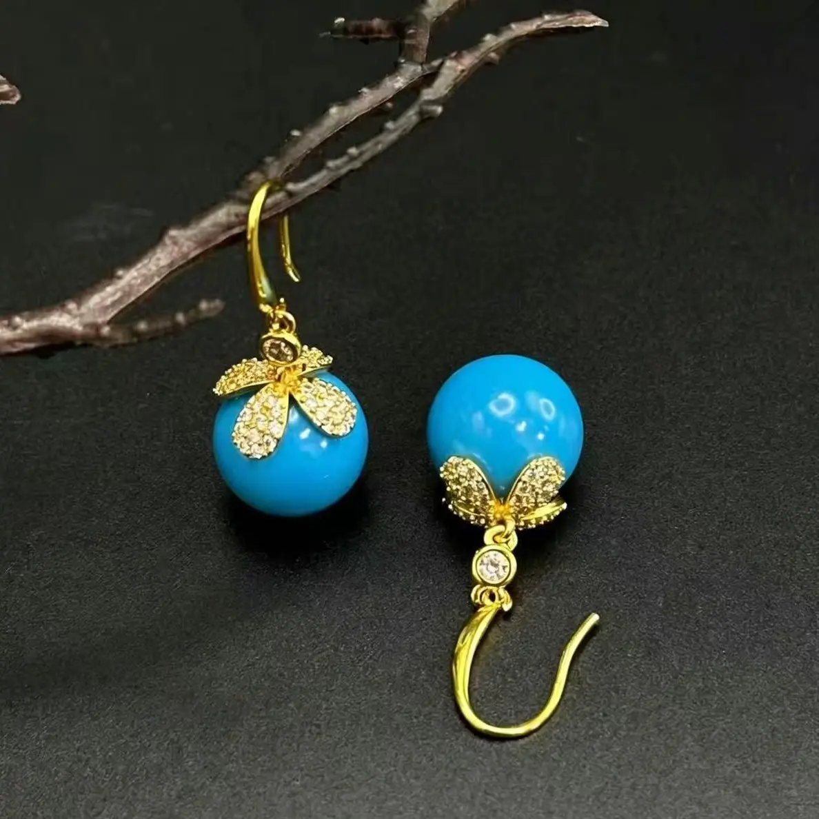 Morenci Turquoise Clover Studs | 925 Sterling Silver