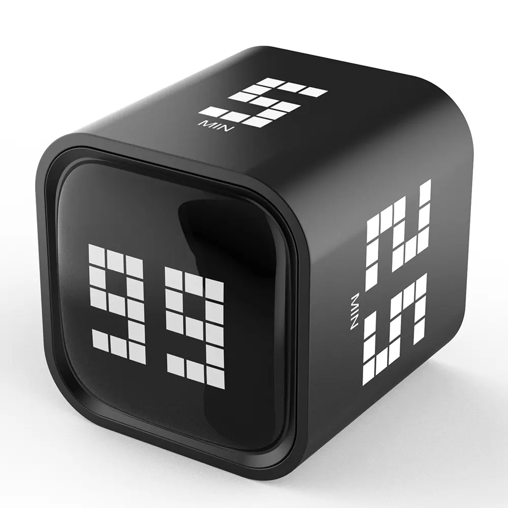 Timer for Mindful Productivity 5/25/10/60 min & Countdown Digital Cube Pomodoro Timer Productivity Timer kitchen Timer Desk Timer, Vibration & Adjustable Sound Alarm, for Task Work Cooking ADHD Kids Studying, Electronic Timer