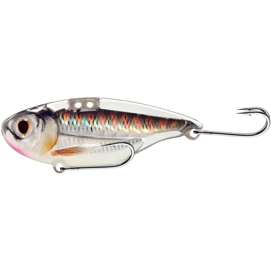 Sonic Shad Blade Bait, Fluttering Shad-Profile Lure with Inner-Core Flash for Fish Attraction, Rigged with 2 Double Hooks for an Ideal Strike, 2 Sizes, Two Sizes, Attracting Game Fish