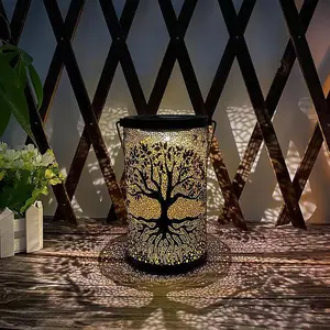 Eco-Friendly Solar Iron Projector Lantern – Decorative Outdoor & Indoor Ambiance Light for Patio, Balcony, Garden & Stairway