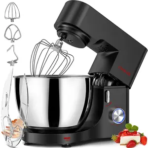 COOKLEE 9.5 Qt 660W Stand Mixer | 10-Speed Electric Kitchen Mixer with Dishwasher-Safe Attachments (Dough Hooks, Flat Beaters, Wire Whip, Pouring Shield) | Perfect for Home Bakers