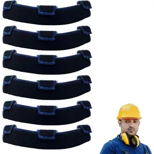 6 PCS Hard Hat Liner, Hard Hat Sweatband, Washable Hardhat Sweatband, Reusable Flame Retardant Cotton Hard Hats Sweat for Chainsaw Helmet, Hard Hats Liner Replacement, Welding Helmet