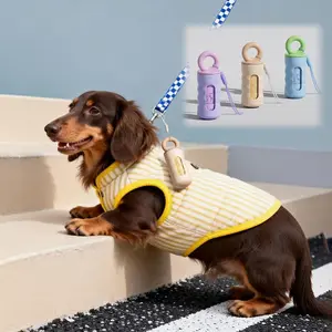 Pet Waste Bag Dispenser Portable Dog Poop Bag Holder Built-in Roll Dispenser Leak-Proof Seal Lightweight Easy to Carry Multiple Colors Rolls for Dog Walking Hiking Travel Daily Care Must-Have Accessory