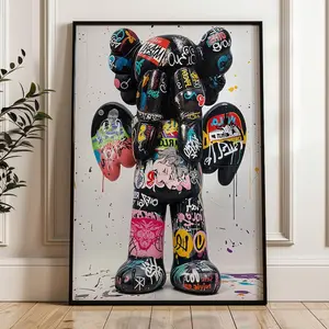 KAWS Beast Graffiti Poster Unframed : Urban Pop Art Wall Decor