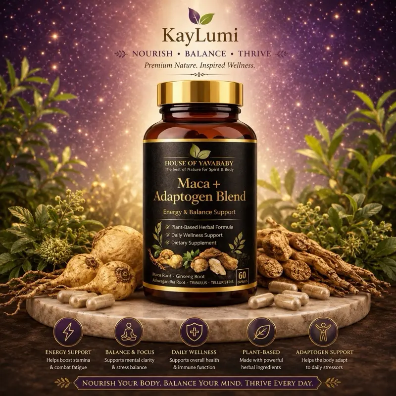 Maca Adaptogen Blend Energy - Natural Energy Boost with Adaptogens for Stress Management & Vitality Support