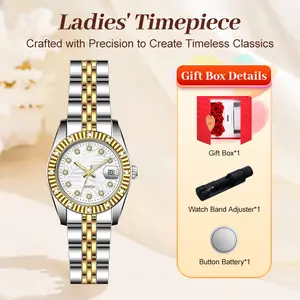 Women's Elegant Rhinestone Decorated Quartz Watch, Fashion Round Dial Analog Watch for Women & Girls, Trendy All-match & Exquisite Watch for Birthday Gift