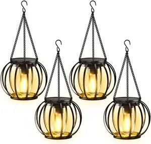 SummerVibes KOOPER Solar Lanterns Outdoor Waterproof, Upgraded Metal Hanging Solar Lights Outdoor Lanterns, Brighter Auto On/Off Outdoor Hanging Lantern for Yard Patio Pathway Porch Garden Decor tiktokshopspringglowup