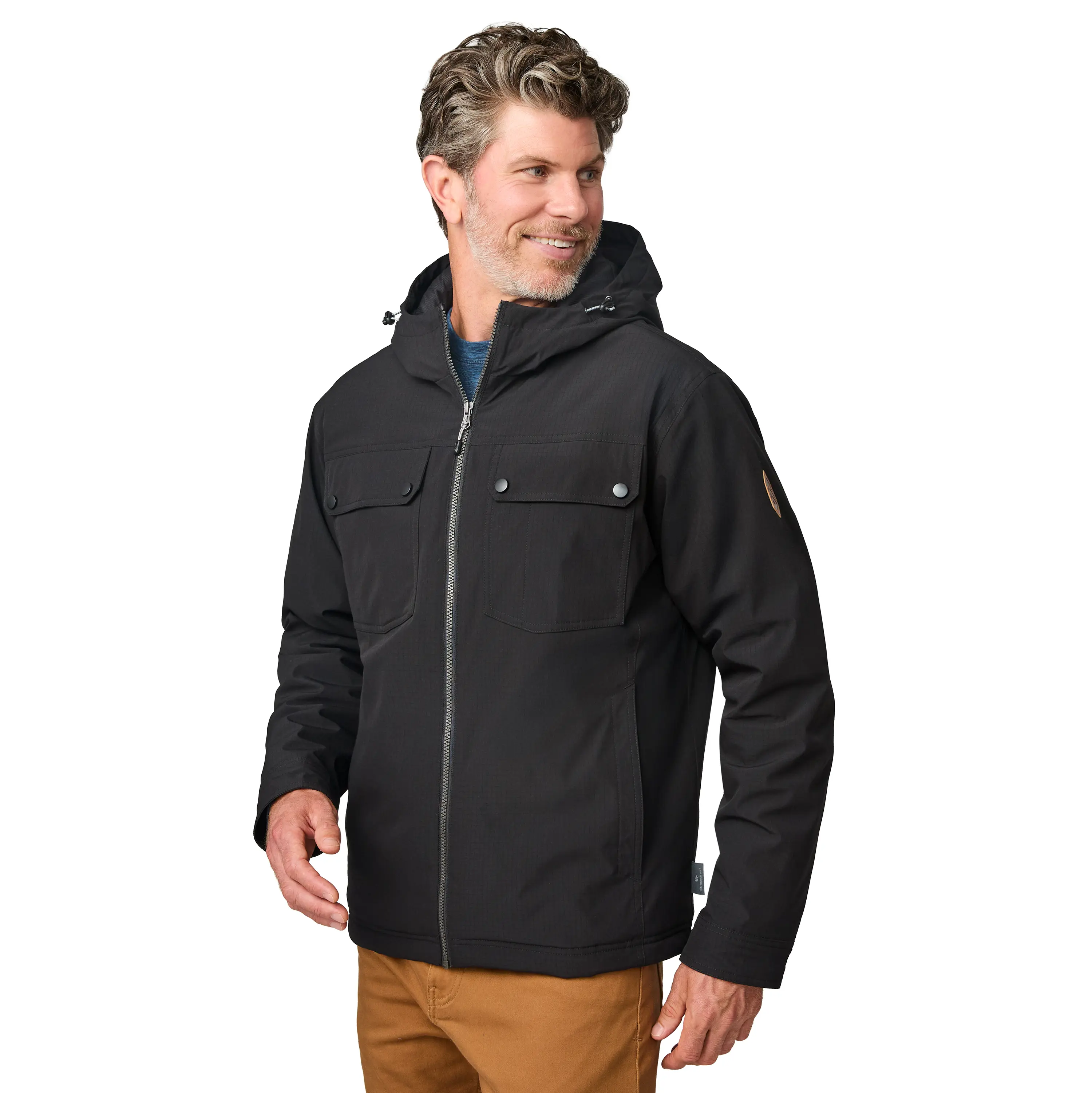 Free Country Men's Hooded Cruiser Midweight Jacket, Tops, Menswear
