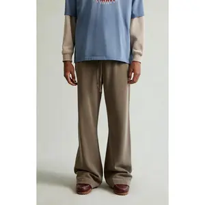 Pacsun Men's Brown Fleece Baggy Bootcut Sweatpants