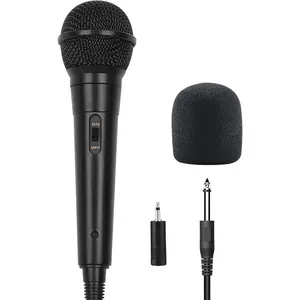 Handheld Wired Microphone, Cardioid Dynamic Vocal Mic with 13ft Cable and ON/Off Switch, Ideally Suited for Speakers, Karaoke Singing Machine, Amp, Mixer