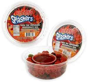 Spicy Bloody Splashers Gushers Candy 5.9oz – Juicy Fruit Filled Chewy Bites Sour & Sweet Snack Tangy