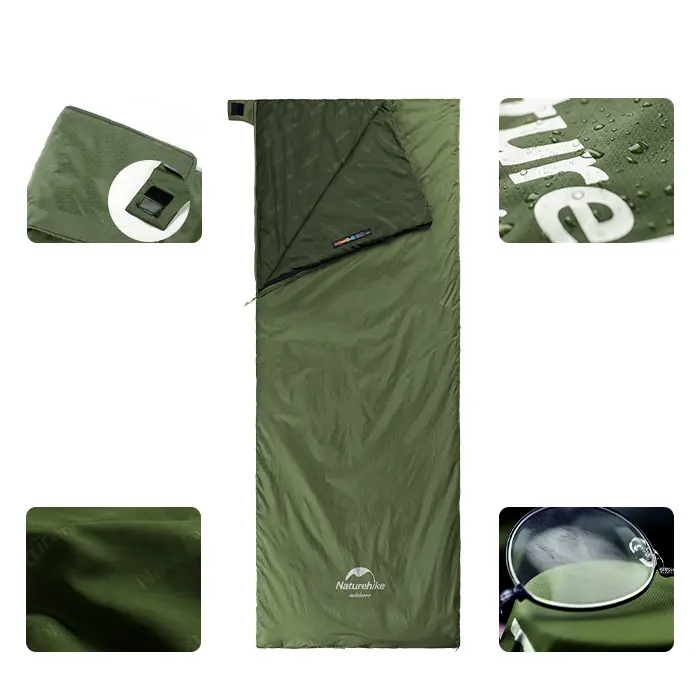 Naturehike LW180 Lightweight Summer Sleeping Bag, Compact Camping Sleeping Bag for Backpacking, Hiking & Travel, Opens as Blanket