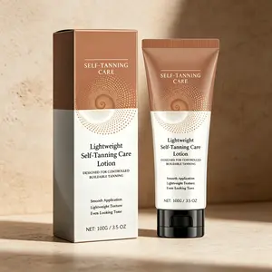Buildable Self-Tanning Lotion 100g – Lightweight Formula – Smooth Application for Even Tone – Natural Golden Bronze Glow – Streak-Free – Sunless Tanner for Face & Body