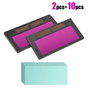 Solar Auto-Darkening welding mask Filter Lens, automatic darkening horizontal filter, welding front cover mask goggles lens, 3/11， 4-1/4"X 2" Darkening Welding Lens