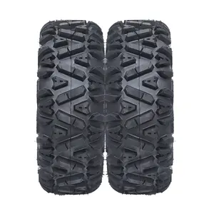 Heavy Duty ATV All Terrain Tubeless Off-Road Tires,6 PR, KNIGHT, Directional Grip for Mud Trail Sand, Replacement Tire for ATV UTV Vehicles, Set of 2