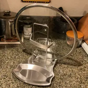 Stainless Steel Lid and Spoon Rest Kitchen Utensil Holder, Modern Cookware Kitchenware Accessory for Home Kitchen, Dining Room and Barbecue Use