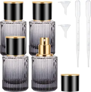 Travel Vintage Perfume Bottle Empty, 2Pcs 30ML High-Quanlity Portable Perfume Atomizer with Funnel and Dropper, Fine Mist Leak-Proof Spray Atomizer Ideal for Perfume, Toner and Skin Care HXRYAGi