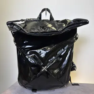 Pre-owned Bottega Veneta Leather Backpacks Tent Backpack Calfskin Black (lb031926s1)