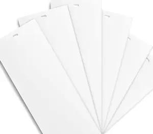 White Vertical Replacement Blinds Slats Sliding Glass Door Window (6 Pack)