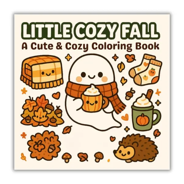 LITTLE COZY FALL: A Cute & Cozy Coloring Book for Kids & Adults – Bold & Easy Fall Designs for Relaxation & Fun (Cozy Seasons – Bold & Easy Coloring Books for Kids & Adults)