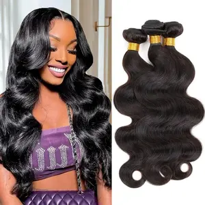 Wanfoll Body Wave Human Hair Bundles with Baby Hair silky  breathable easy to style daily wear party