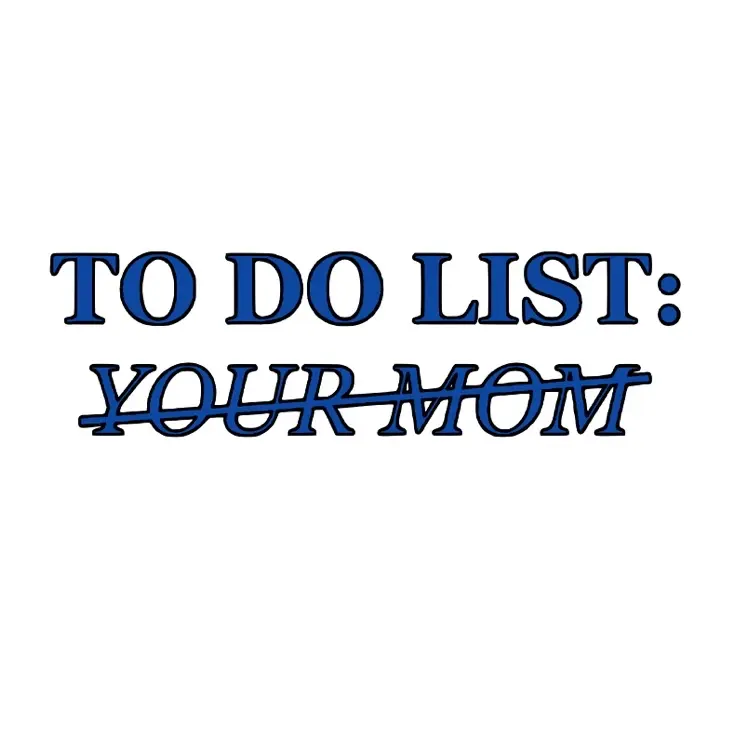 2 PACK To do list: your mom funny inappropriate comedy gift for him or her Outlaw skull American flag cowboy car truck vinyl window decal stickers