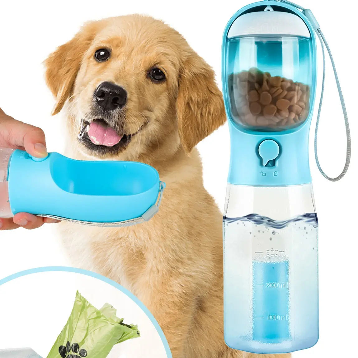 3in1 Pet Water Bottle Blue