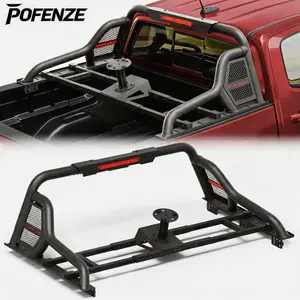 POFENZE-NADIA Heavy-Duty Adjustable Truck Roll Bar Chase Rack for Full-Size Trucks, Compatible with CHEVROLET COLORADO,TOYOTA TACOMA, NISSAN FRONTIER, JEEP GLADIATOR,HYUNDAI SANTA CRUZ, GMC CANYON, FORD RANGER, HONDA RIDGELINE Universal Steel Bed