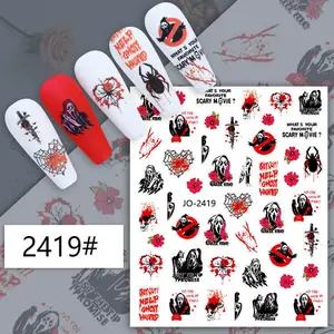 Nail sticker Halloween Horror Ghost Skull #2419