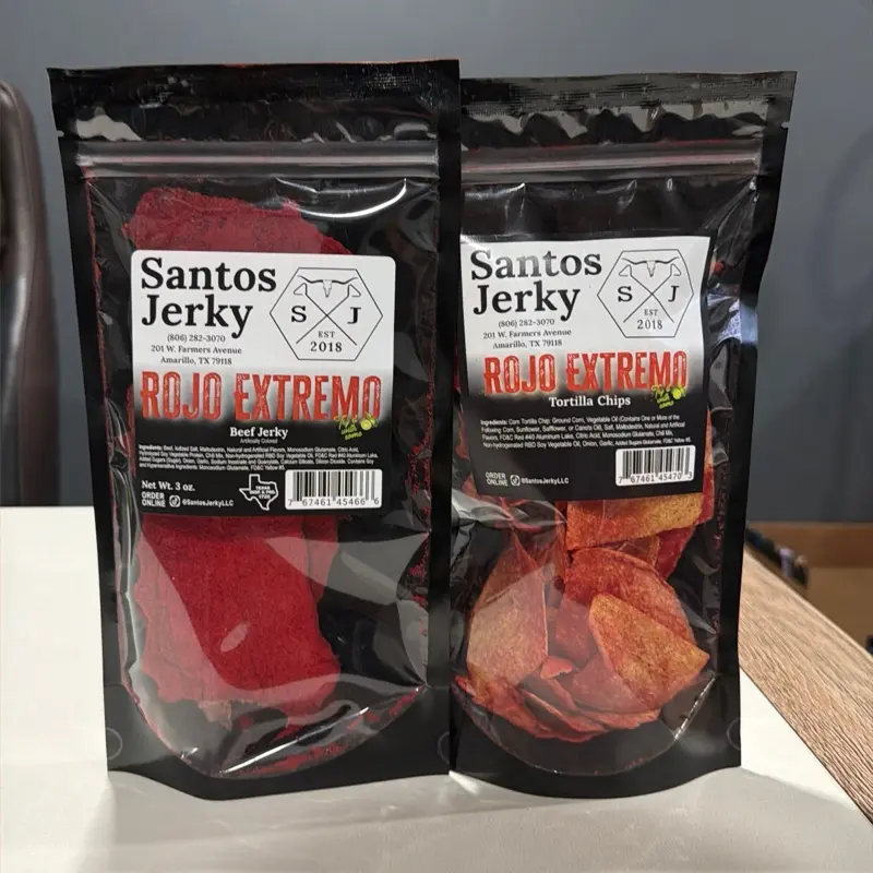 Santos Jerky and Chips Spicy Bundle - Dried Meat Snacks, Convenient Snack Packs, Spicy Jerky