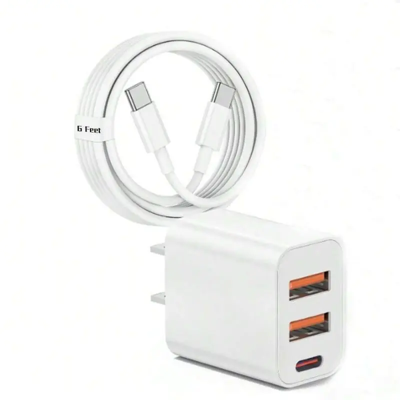 Durable Universal Charger Cable - Portable & Reliable Anti-Tangling Adapter Charger Cord with Built-in Safe Circuit Protection for Smartphones & Multiple Electronic Devices