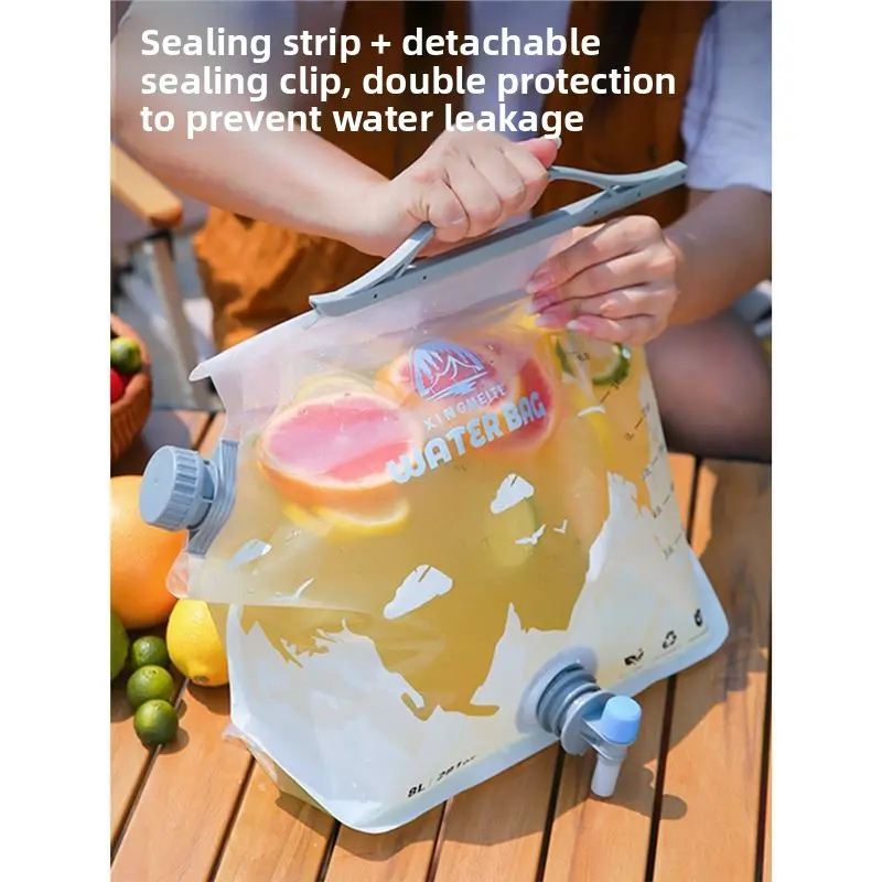 Outdoor large-capacity water bag Portable folding water storage bag Self-driving tour Car water storage bag Camping equipment supplies