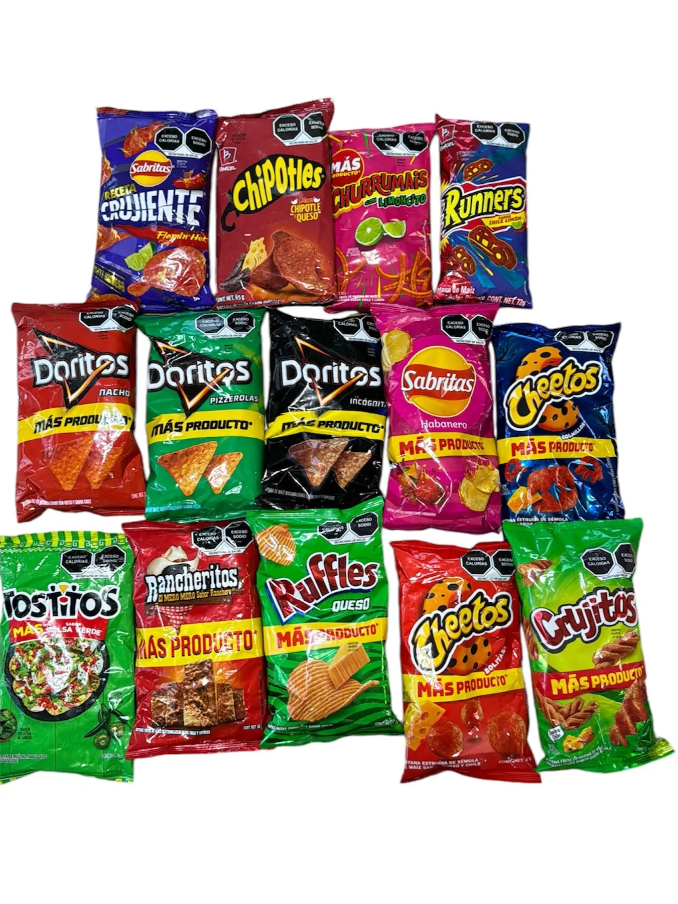 12-Pack Sabritas Mix small bags, Variety Pack, Mexican chips, snack Crispy Crunchy Spicy Flavor Savory corn botanas chilli pap it
