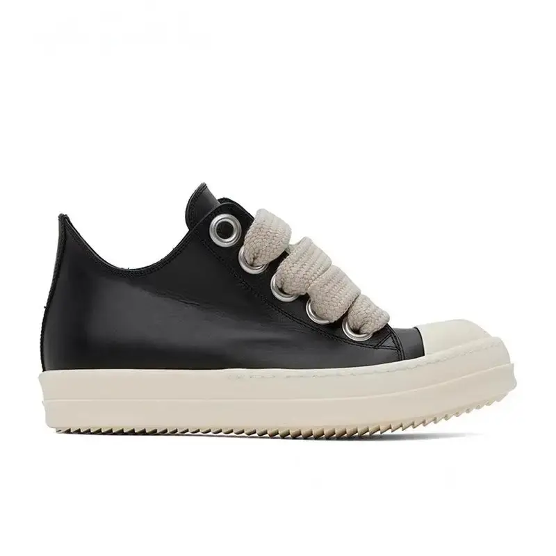 Men's Synthetic PU Leather Low Top Ankle Grommet Casual Sneakers - Round Toe, PU Inner, Waterproof, Stain Resistant, Insulated, Thick Laces, Rubber Sole, Platform Footwear for Outdoors, Summer Training, Athletic Activities, Sporty Chic Look