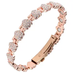 Opalux Jewelry Magnets & Sparkling Cubic Zirconia Adjustable Charm Bracelet Waterproof Durable Jewelry Tarnish Free Fashion Modern Accessories Fashion Modern Accessories Christmas Gift