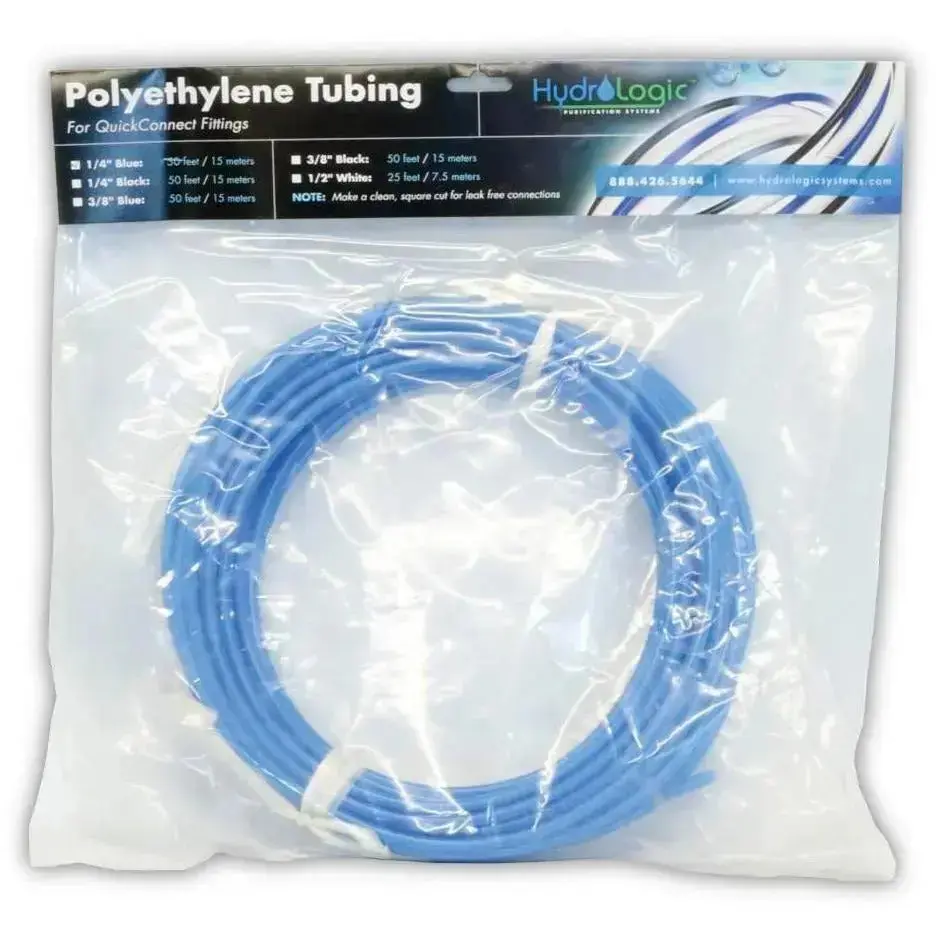 HydroLogic Blue Polyethylene Tubing 1/4", 50'
