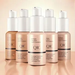 【5PCS】 Long Lasting Smooth Matte Finish LiquidFoundation, GentleWaterproofConcealer for Oily Skin, Oil Control FullCoverage Flawless Makeup Creeam for Women& Girls,Cosmetic, Flawless Conplexion,MakeupBeauty Cosmetics