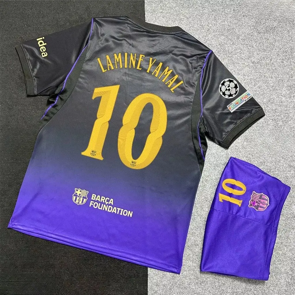 Premium No.10 2026/27 Football Jersey, A football kit Black and Purple with Embroidered logo and Sharp stitching Jersey | Unisex Breathable Quick Dry Soccer Shirt - Personalized on Request