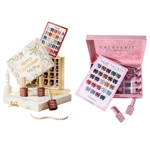 Holiday Combo: 24 Christmas Gel + 24 Cat Eye Gel