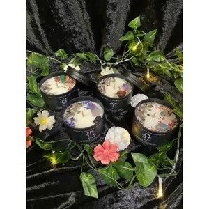 Zodiac Crystal Candle- Fire and Air Signs