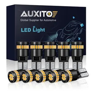 AUXITO 10x 194 LED Light Bulb 6000K White 168 2825 W5W T10 Wedge 24-SMD 3014 Chipse