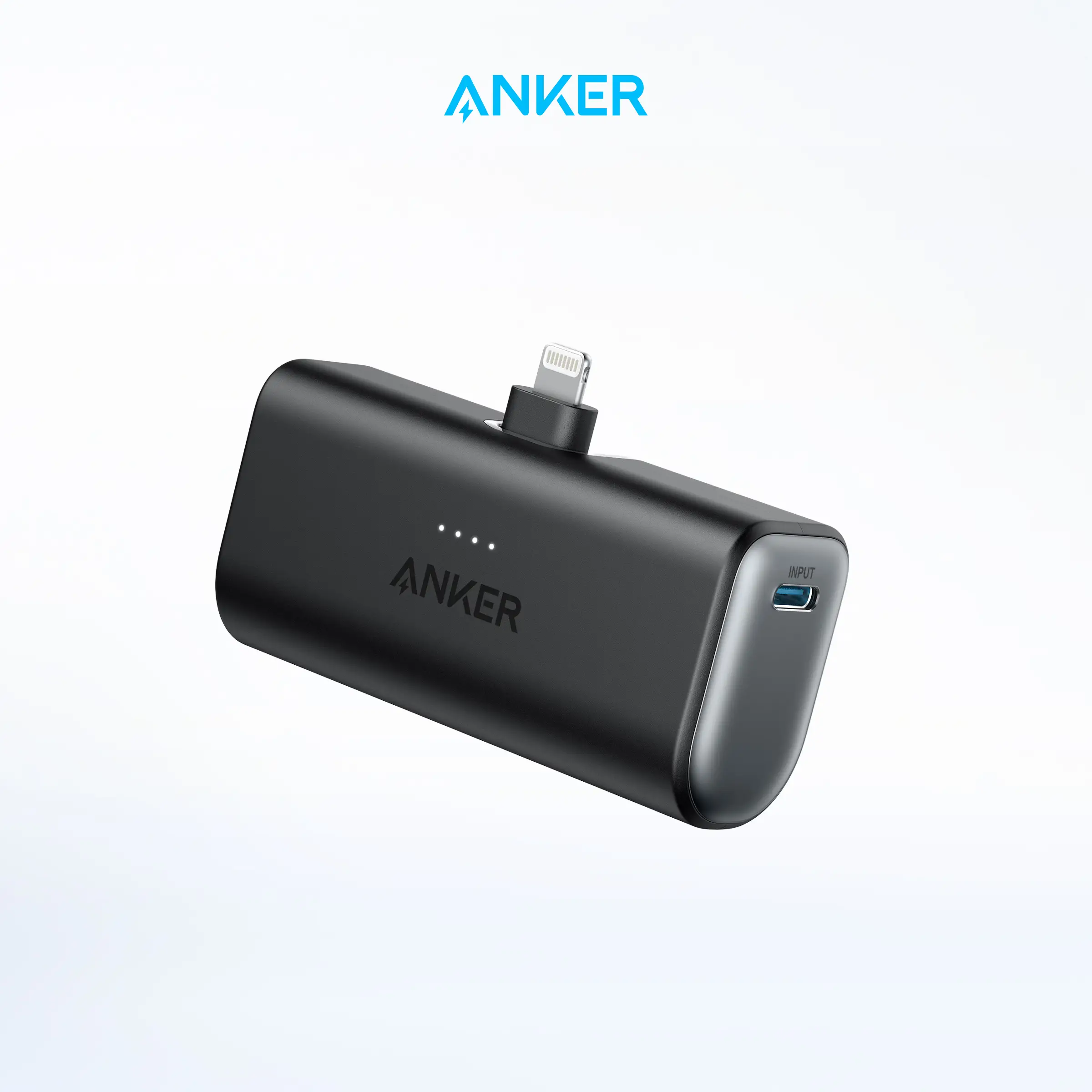ANKER Nano Portable Charger for iPhone, with Built-in MFi Certified Lightning Connector, Power Bank 5,000mAh 12W, Compatible with iPhone 14/13/12 Seri