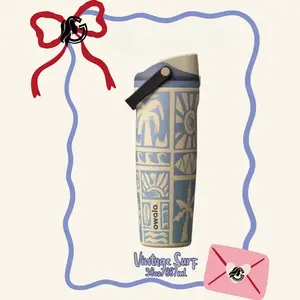 NEW Owala "Rolling In" 24 oz Birthday Bash 2026 Special Edition Ocean Beach Blue Tiktok Drinkware Flask Tumbler Water Bottles