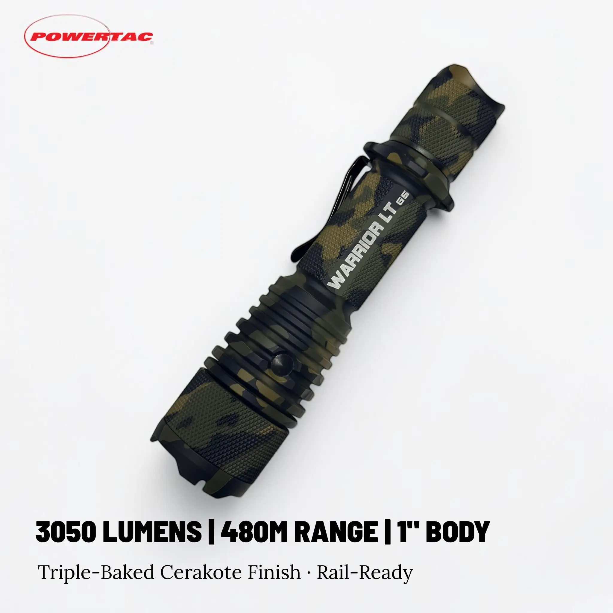 Warrior GEN5 LT-(Long Throw) - 3050 Lumen   480 Meter   Tactical Flashlight High Lumens Flashlights High Lumen Torch