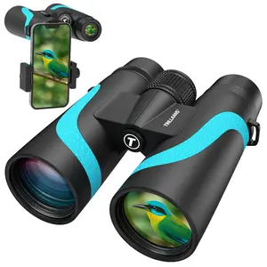 15x55 UHD Binoculars for Adults – High Powered Large View, BAK4 Prism, Waterproof & Lightweight for Bird Watching, Hiking, Travel, Cruise, Sports with Phone Adapter (Blue) telescope hunting