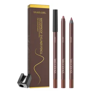 SNAILGIRL Chocolate Gel Eyeliner Pen Waterproof Sweatproof Long Lasting Smudge Proof Eye Liner with Built-in Sharpener