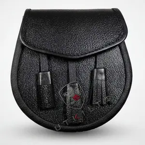 Kilt Sporran – Daywear, Classic Black Leather